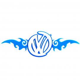 Calcomanía Externa de Vinil con Logo Volkswagen con Alas