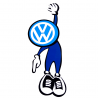 Calcomanía Externa de Vinil con Imágen Hombre Volkswagen