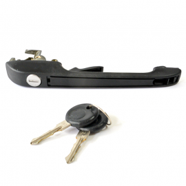 Manija Exterior de Puerta Delantera Derecha Negra con Llaves Hella para Caribe, Atlantic, Golf A2, Jetta A2