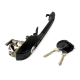 Manija Exterior de Puerta Delantera Derecha Negra con Llaves Hella para Caribe, Atlantic, Golf A2, Jetta A2