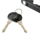 Manija Exterior de Puerta Delantera Derecha Negra con Llaves Hella para Caribe, Atlantic, Golf A2, Jetta A2