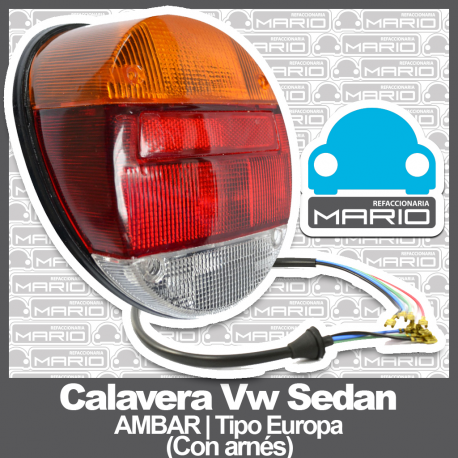 Calavera para VW Sedan 1600, 1600i Tipo Europa (Con Arnés)