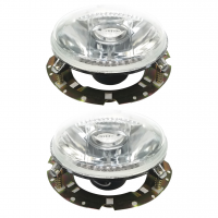 Juego de 2 Faros con Diodos Led y Lupa Tunix para VW Sedan 1500, 1600, 1600i, Combi, Safari