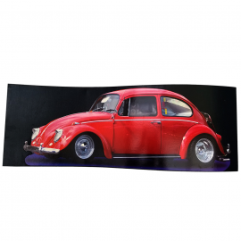 Cuadro Decorativo con Imagen de VW Sedan Color Rojo Tamaño Grande