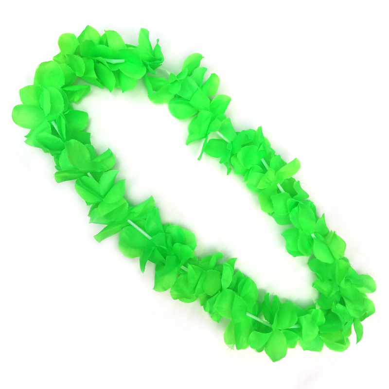 Collar hawaiano de flores verde neon 0,40€