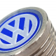 Perilla Metálica con Emblema VW Azul de Guantera para VW Sedán 1600, 1600i, Combi 1600