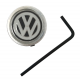 Perilla de Guantera Metálica con Emblema VW Color Negro para VW Sedan 1600, 1600i, Combi 1600