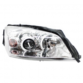 Faro Principal Derecho con Fondo Cromado y Lupa Auto Magic para Astra