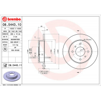 Disco de Frenos Sólido Trasero Brembo para Altima, Sentra B15