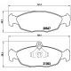 Juego de 4 Balatas Low Metal de Ruedas Delanteras Brembo para Chevy