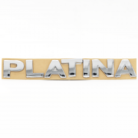 Letrero de Cajuela Color Plata para Platina