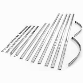Kit de 13 Molduras Cromadas de Carrocería Exterior Old Molding para VW Combi Samba