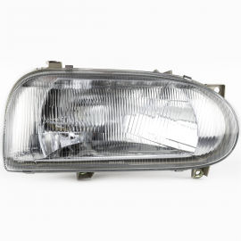 Faro Principal Derecho con Mica Rayada y Fondo Cromado Auto Magic para Golf A3