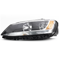 Faro Principal Izquierdo con Fondo Negro y Reflejante Ámbar Diforza para Jetta A6