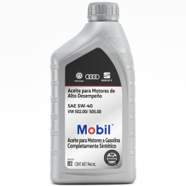 Botella de Aceite 5W-40 con Certificado de VW Mobil para Motor a Gasolina y Diésel