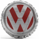 Juego de Seguros de Puerta Cromados con Emblema VW Color Rojo para VW Sedan, Combi, Caribe, Golf A2, A3, Jetta A2, A3