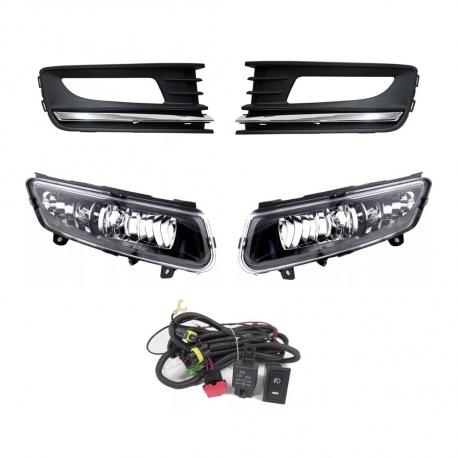 Kit de Faros Buscadores con Arnés y Rejillas con Moldura Cromada Auto Magic para Vento