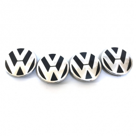 Juego de 4 Tapones de Patas Cortas con Emblema VW de Centro de Rin para Golf A4, Jetta A4, Pointer G3, G4, Derby