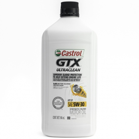 Botella de Aceite Multigrado Mineral SAE 5W-30 Castrol GTX para Motores a Gasolina