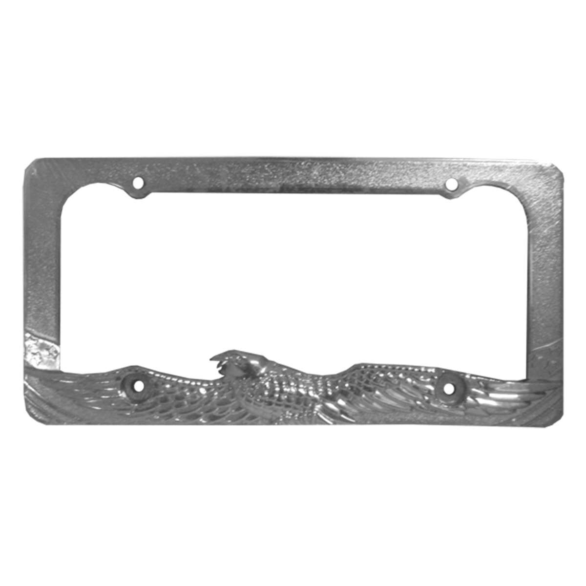 Portaplaca Metálico Cromado Con Águila. Tunix - Refaccionaria Mario