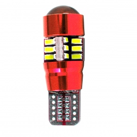 Par de Focos de Pellizco de 27 Hiper LEDs Canbus Rojos con Lupa y Funciónn de Flash Tunix