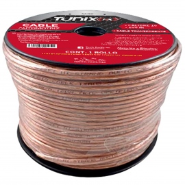 Rollo de 100 metros de Cable Bicolor Calibre 18 para Audio Tunix