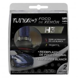 Par de Focos de Halógeno de 100W H3 Tipo Xenón Línea Premium Tunix