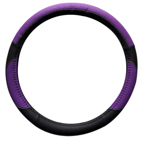 Funda para Volante Mediana de 38 Cm de Color Negro con Morado. Tunix