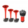 Kit de Cornetas Rojas de Aire con Sonido Ajustable de 1 o 2 Tonos y Switch Tunix