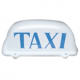 Copete de Taxi Blanco con Luz de Led e Imán Tunix