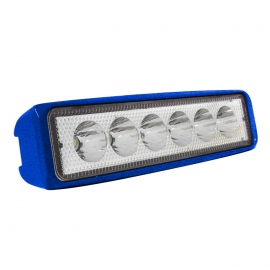 Par de Faros de 6 Hiper LEDs Blancos con Carcasa Azul Tunix