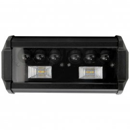 Par de Faros con 10 Leds Blancos y Estrobo en 2 Secciones con Lupa Tunix