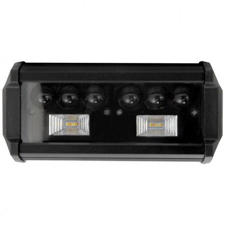 Par de Faros con 10 Leds Blancos y Estrobo en 2 Secciones con Lupa Tunix
