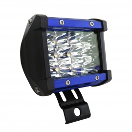 Par de Faros con 12 Leds Blancos en 3 Hileras, Estrobo y Carcasa Azul Tunix