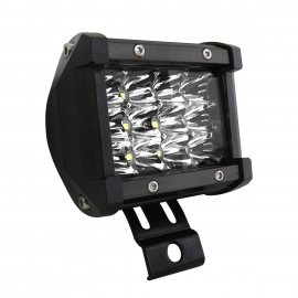 Par de Faros de 12 LEDs Blancos con Función de Estrobo y Carcasa de Color Negro Tunix