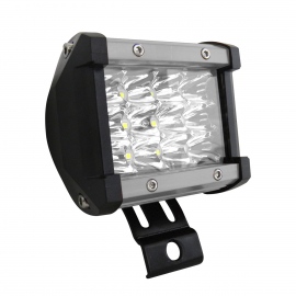 Par de Faros Auxiliares de 12 LEDs Blancos con Carcasa Color Plata y Función de Estrobo Tunix