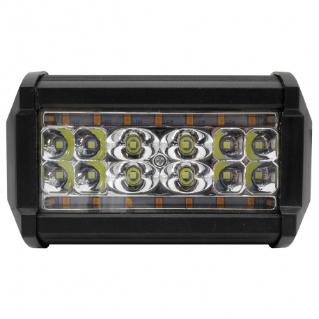 Par de Faros de 28 LEDs con Carcasa de Aluminio Color Blanca y Ámbar Tunix