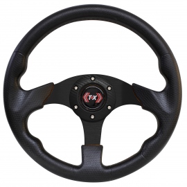Volante Automotriz de 3 Brazos de Aluminio Negro Tunix