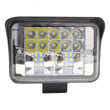 Par de Faros Rectangulares con 18 Hiper Leds Blancos y Estrobo Tunix