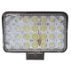 Par de Faros Rectangulares con 28 Hiper Leds Blancos (4 Hileras) y Estrobo Tunix