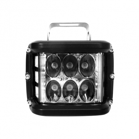 Par de Faros con 6 Hiper Leds Blancos, Led Lateral Azul con rojo y Estrobo Tunix