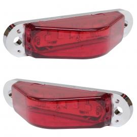 Par de Direccionales Laterales de Triángulo con 6 Leds Rojos Tunix