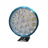 Par de Faros Redondos con Función de Estrobo de 18 LEDs, Función de Luz Alta y Baja y Carcasa Azul Tunix