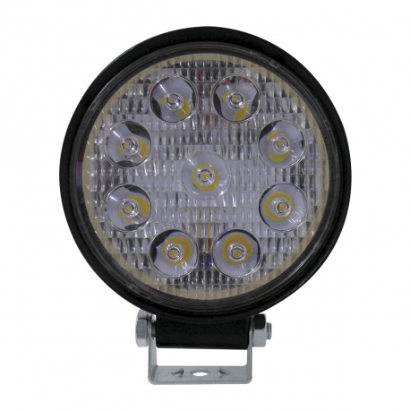 Par de Faros Redondos con 9 Hiper Leds Blancos, Estrobo y Aro de Luz Ambar Tunix