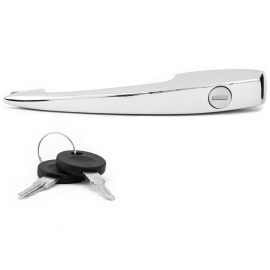 Manija Exterior de Puerta sin Lado Cromada con Llaves OEP para VW Sedán, Brasilia