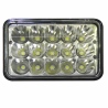 Par de Faros Rectangulares de 5" con 15 Hiper LEDs Blancos y Ámbar Tunix