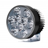 Faro Mini Redondo con 9 Hiper Leds con Estrobo y Carcasa Negra Tunix