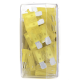 Caja con 100 Fusibles Amarillos Tipo Clavija de 20 Ámperes Tunix