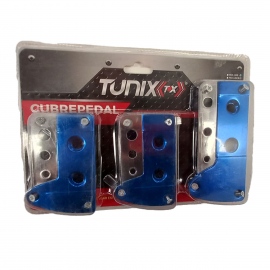 Kit de 3 Cubrepedales Azules de Aluminio Tunix