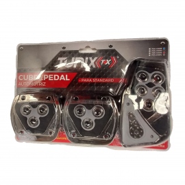 Kit de 3 Cubrepedales Plata Tunix para Autos Estándar